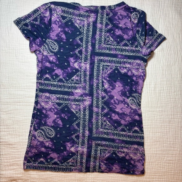 Mossimo Supply Co. Purple Geometric Short Sleeve Tee - Picture 2 of 3